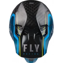 Marque Casque Intégral Fly® Formula Carbon Axon Noir/Bleu/Jaune – Image 4