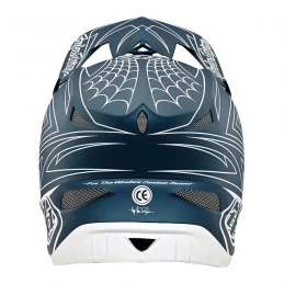 Marque Casque Intégral Troy Lee Design® D3 Fiberlite Spiderstripe - Bleu – Image 3