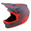 Marque Casque Intégral Troy Lee Design® D3 Fiberlite Spidertripe - Gris/Rouge