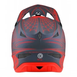 Marque Casque Intégral Troy Lee Design® D3 Fiberlite Spidertripe - Gris/Rouge – Image 3