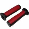 Marque Poignee Bmx Noir-Rouge Bi-Matiere L125Mm Avec Collerette (Paire)